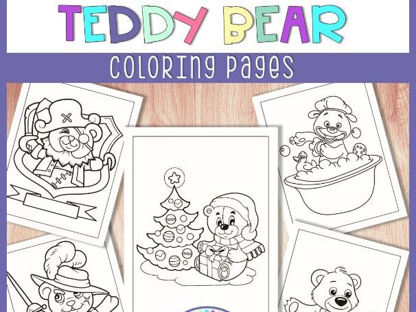 Teddy bear coloring pages teaching resources