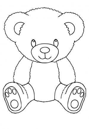 Free printable teddy bear coloring pages for adults and kids