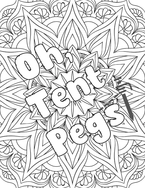 Printable jael oh tent pegs coloring page instant download