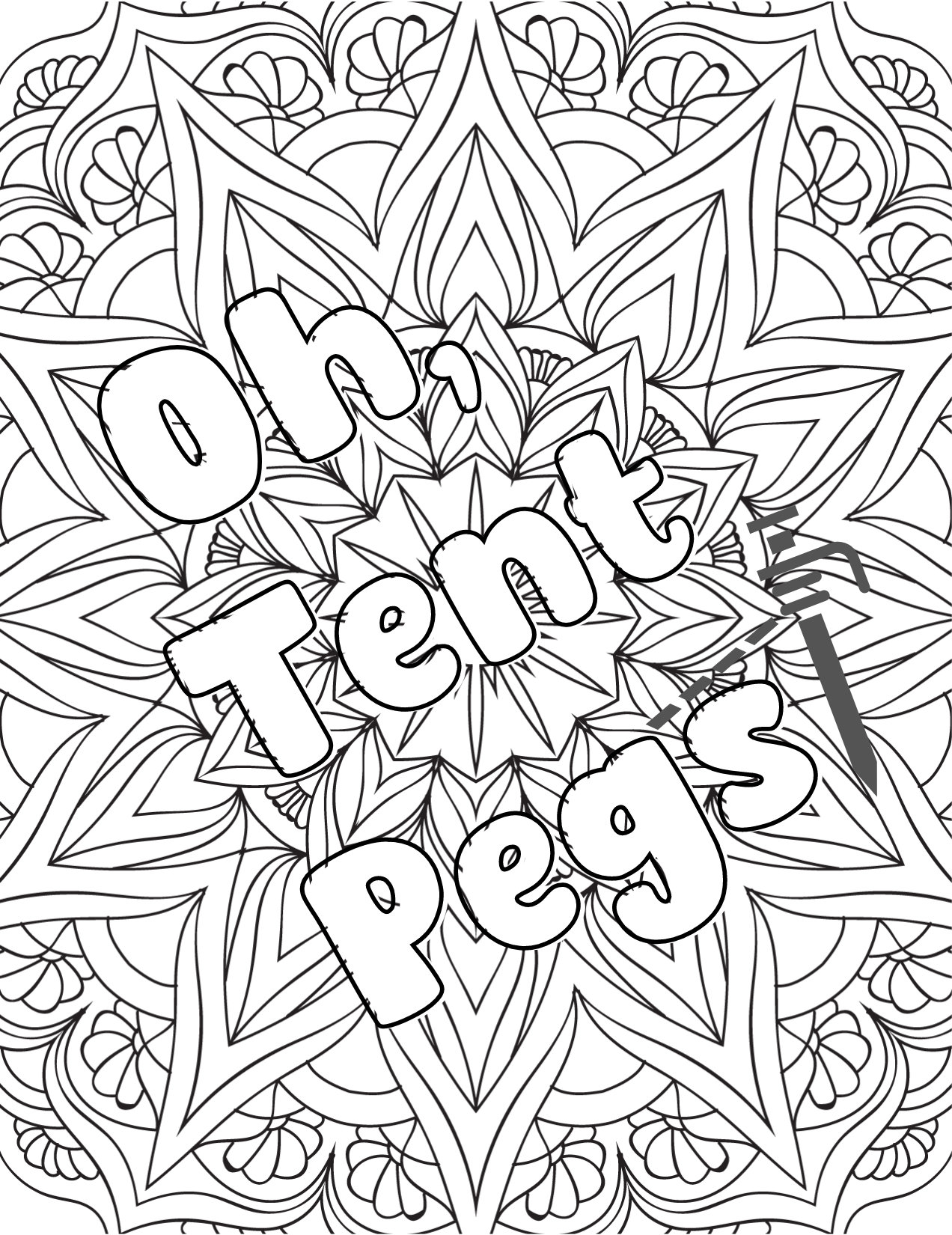 Printable jael oh tent pegs coloring page