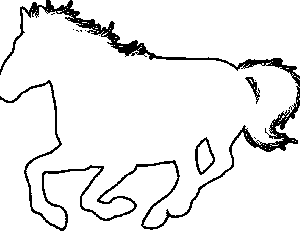 Horse racing coloring page