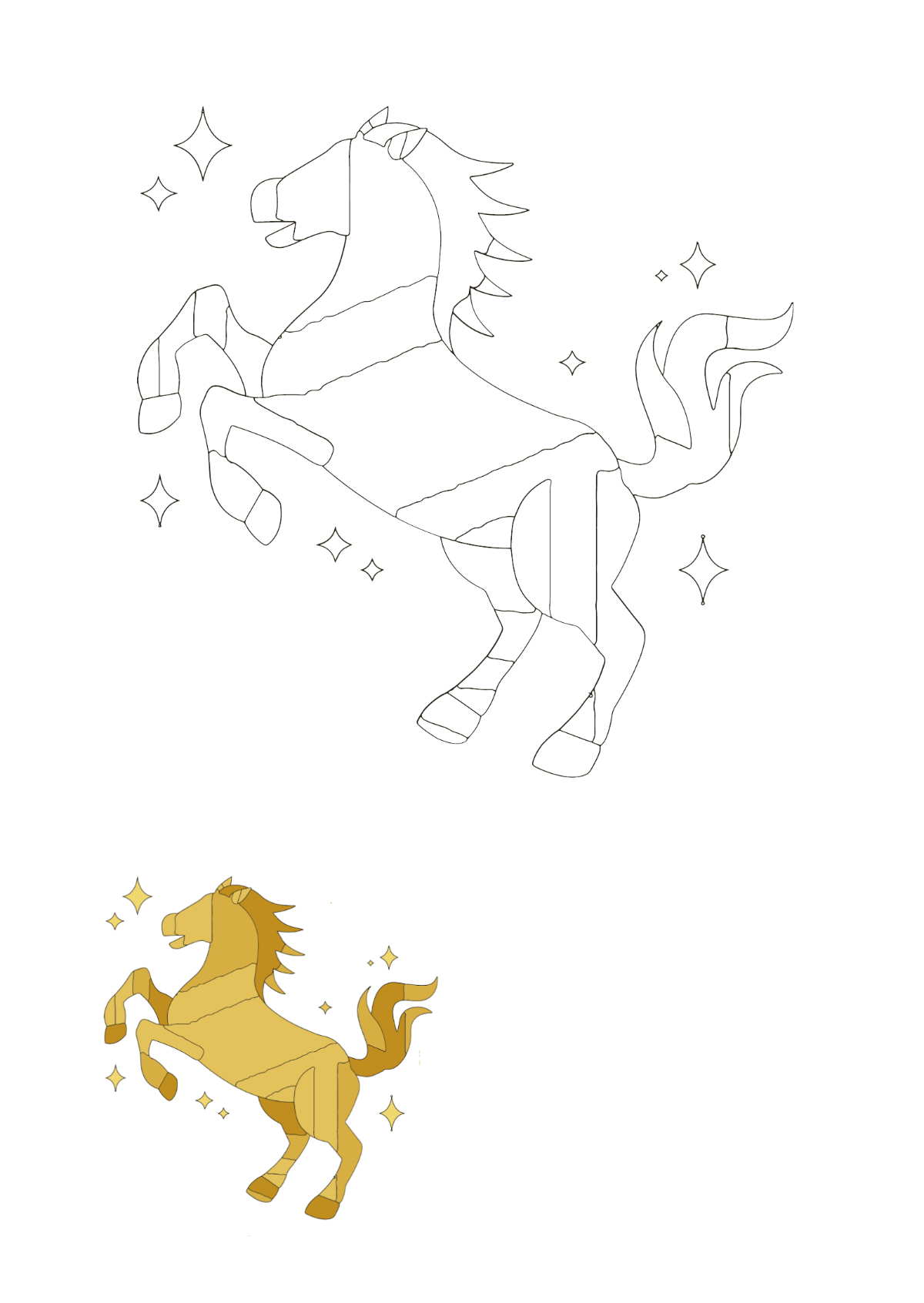 Free horse coloring s examples