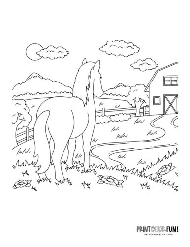Beautiful horse coloring pages plus crafts educational games to saddle up for fun at