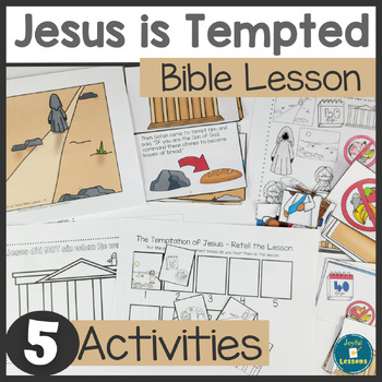 The temptation of jesus bible lesson coloring pages and hands