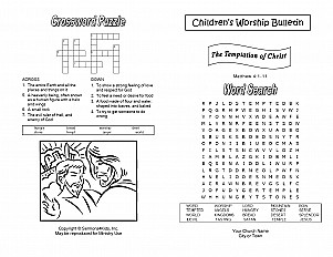 The temptation of jesus childrens sermons from s