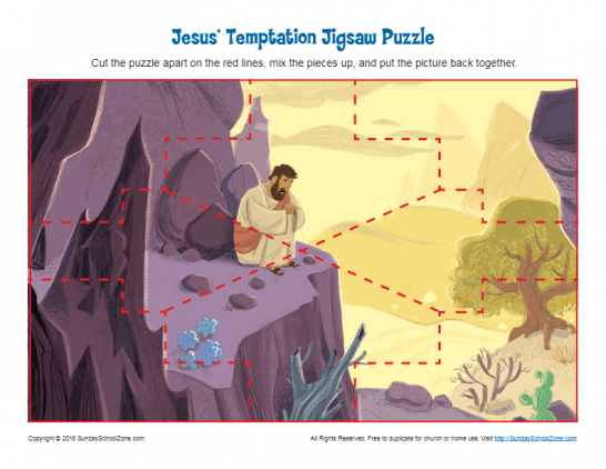 Jesus temptation bible activities