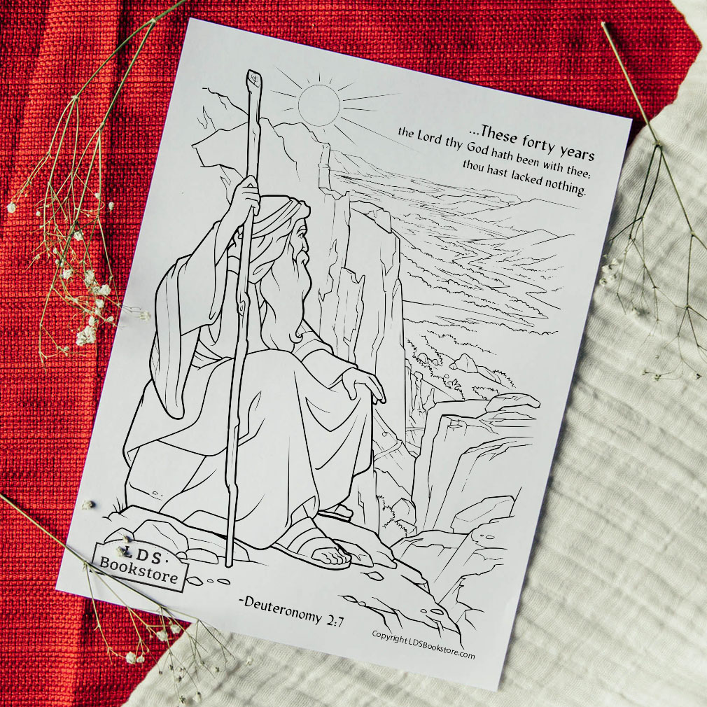 Moses and the promised land coloring page