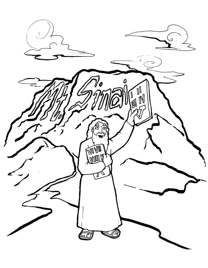 Mandments coloring page
