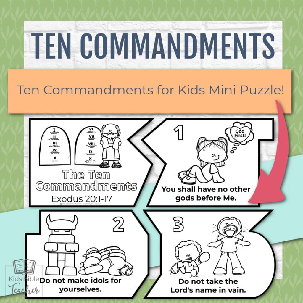 The ten mandments for kids mini puzzle