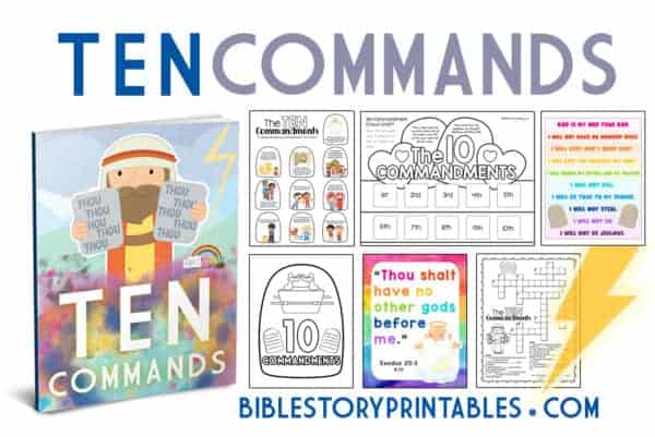 Ten mandments for kids bible activity pack