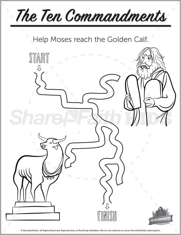 Exodus the ten mandments preschool dot to dot â