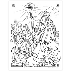 Moses and the ten mandments coloring page