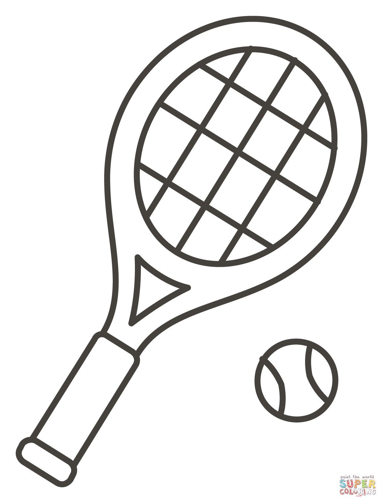 Tennis coloring page free printable coloring pages