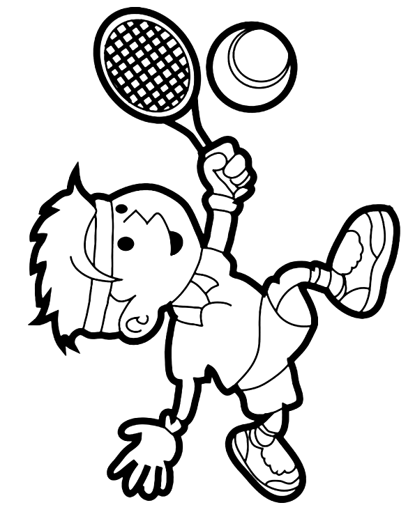 Tennis coloring pages printable for free download