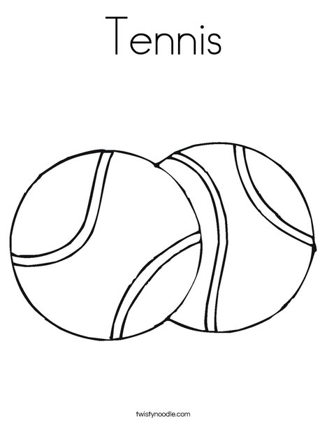Tennis coloring page