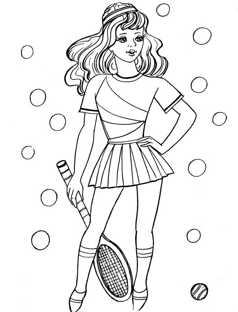 Coloring pages tennis coloring picture for kids