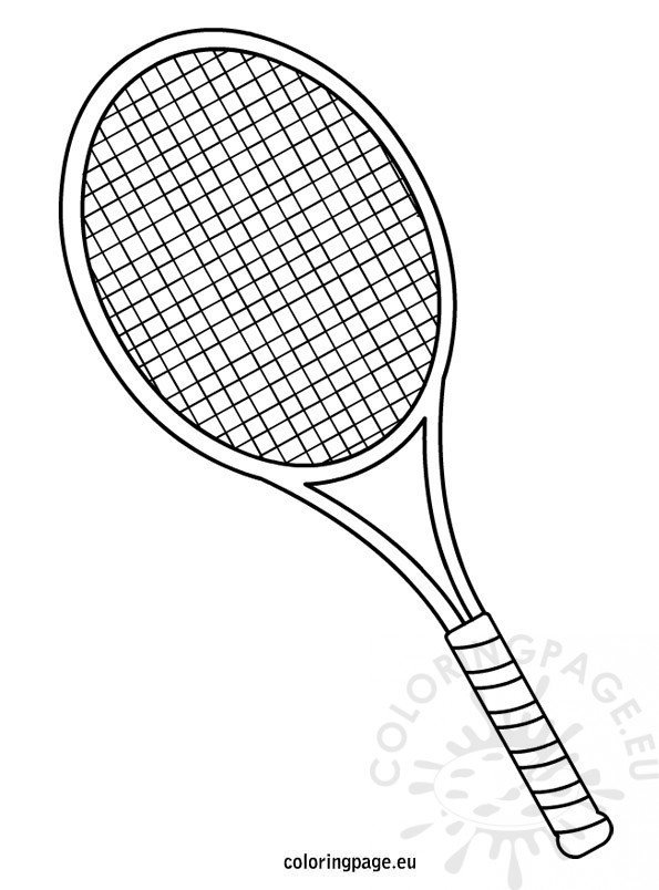 Tennis racket coloring page coloring page
