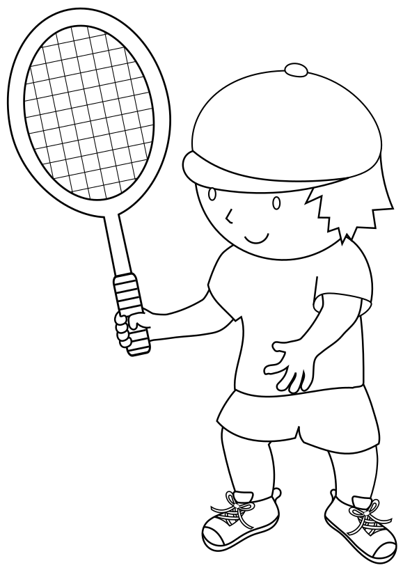 Tennis drawing for coloring page free printable nurieworld