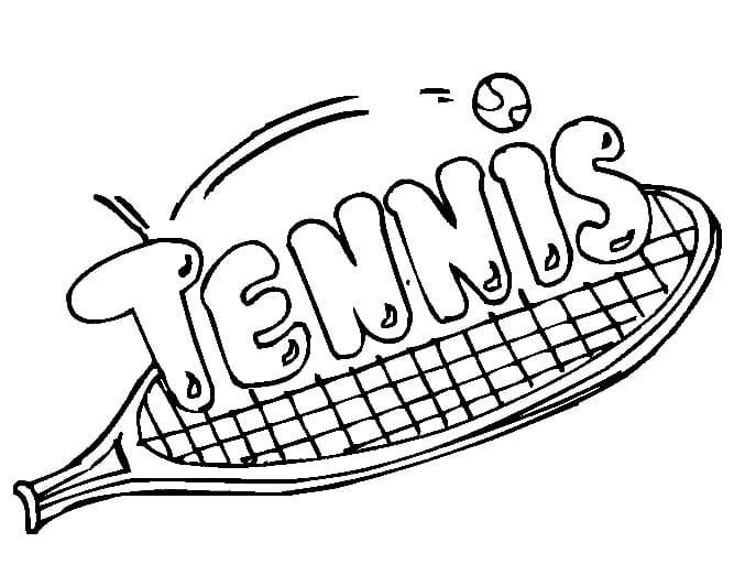 Print tennis coloring page