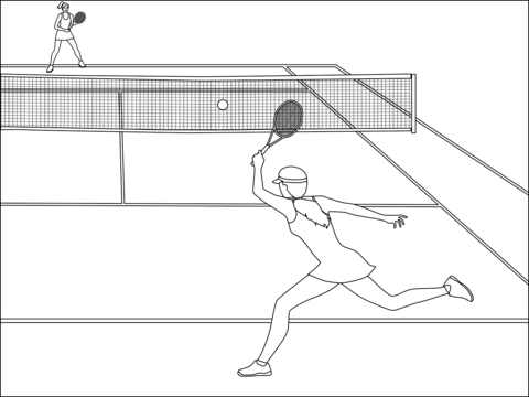 Tennis coloring page free printable coloring pages