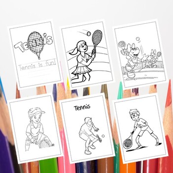 Printable tennis coloring pages for kids engage kids in athletic artistry