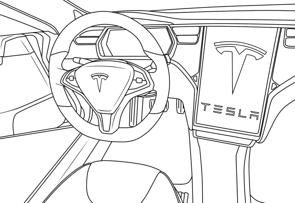 Awesome tesla coloring page