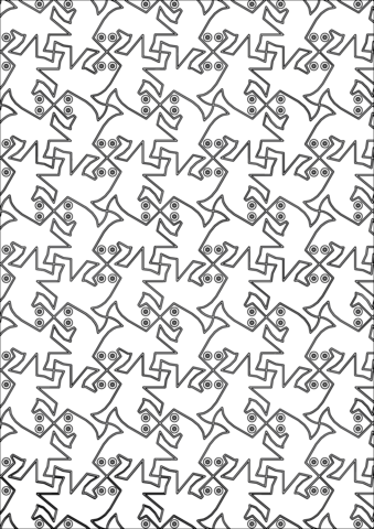Lizard tessellation coloring page free printable coloring pages