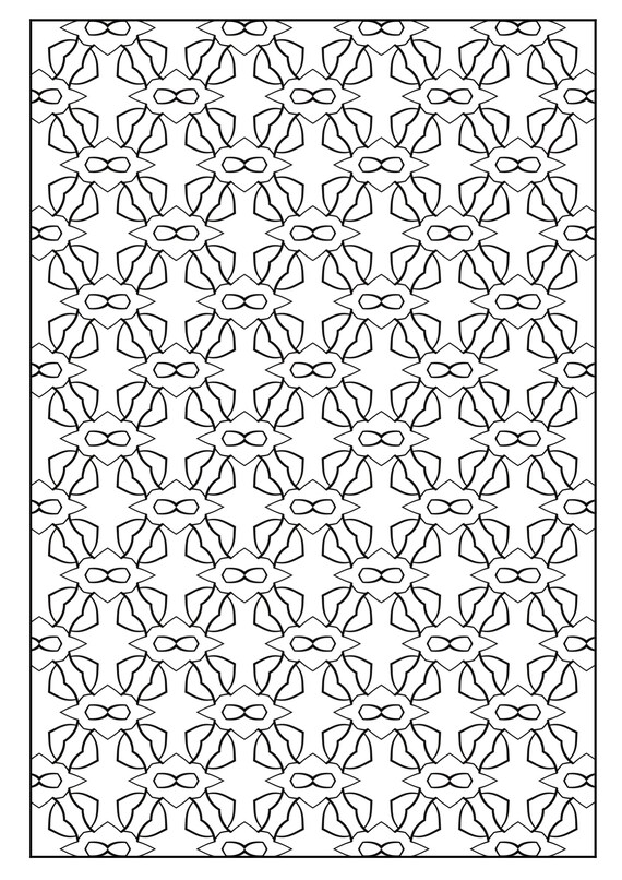 Set of printable coloring pages with geometric designs kids and adults coloring pages patterns relaxing activity stress relief vol