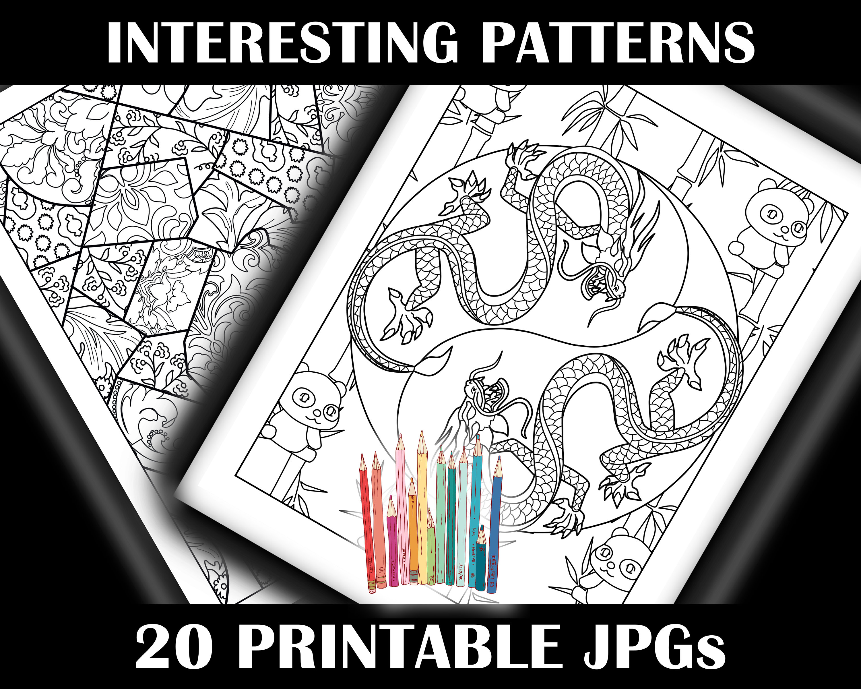 Geometric coloring pages printable jpgs pattern coloring pages tessellation coloring easy coloring geometric shapes coloring pages
