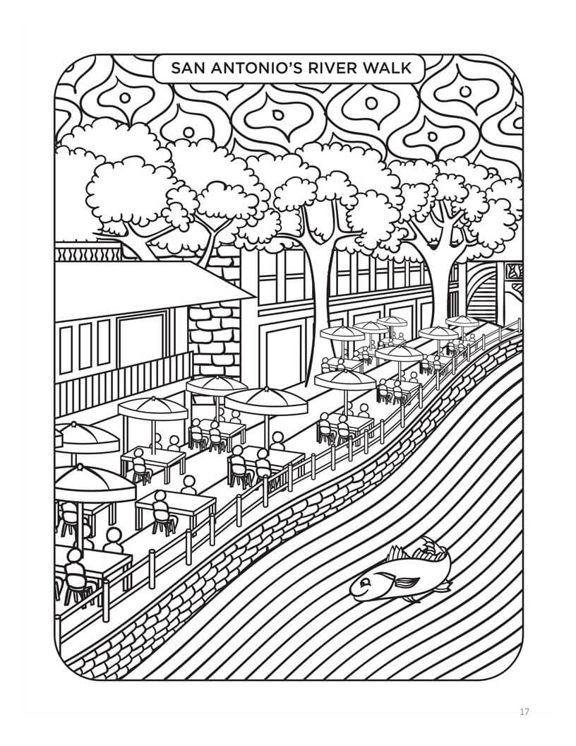 Texas bucket list coloring book