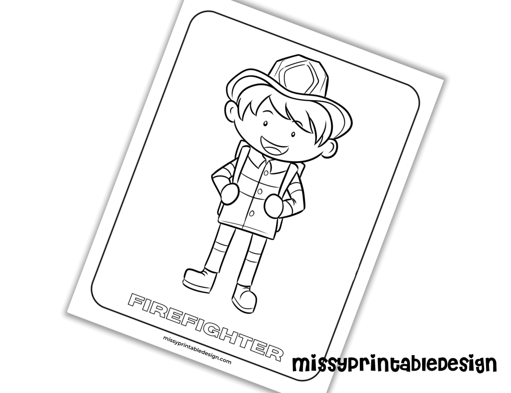 Free munity helpers coloring pages