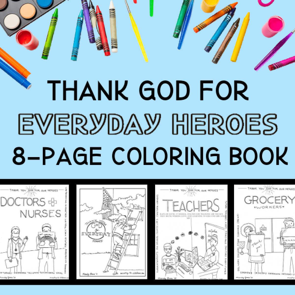 Everyday heroes coloring book free