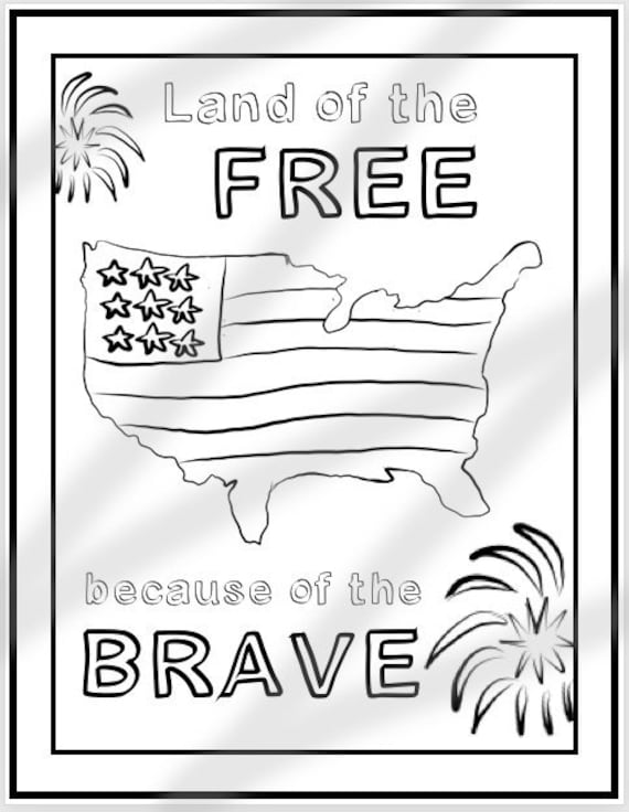 Fourth of july coloring page thank you for your service veteran gift printable pdf instant download july th coloring page army