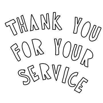 Thank you for your service sticker for sale by sidehussle