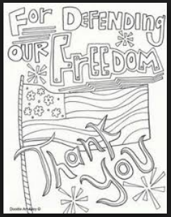 Veterans day coloring pages download thank you sheets printable