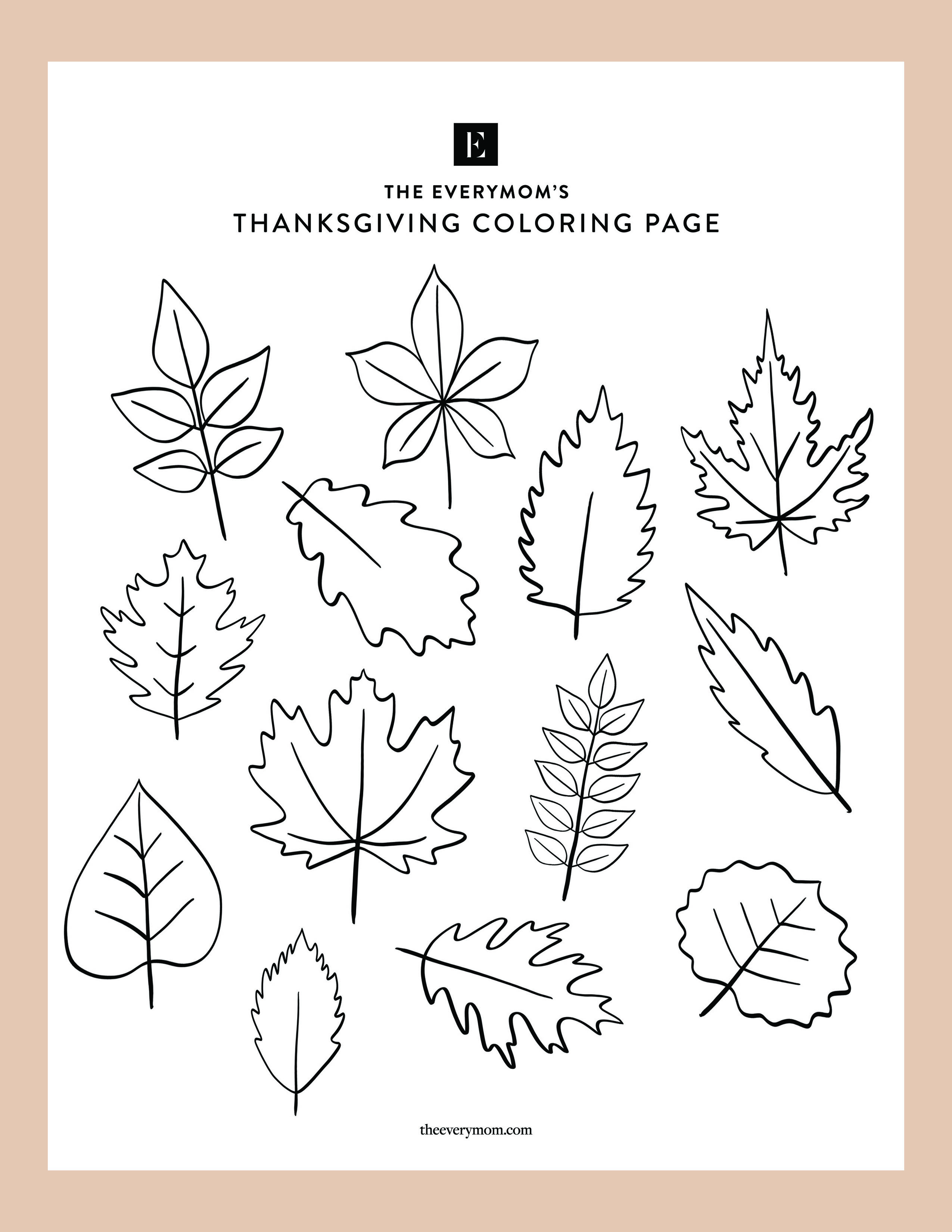 Free printable thanksgiving coloring pages for kids