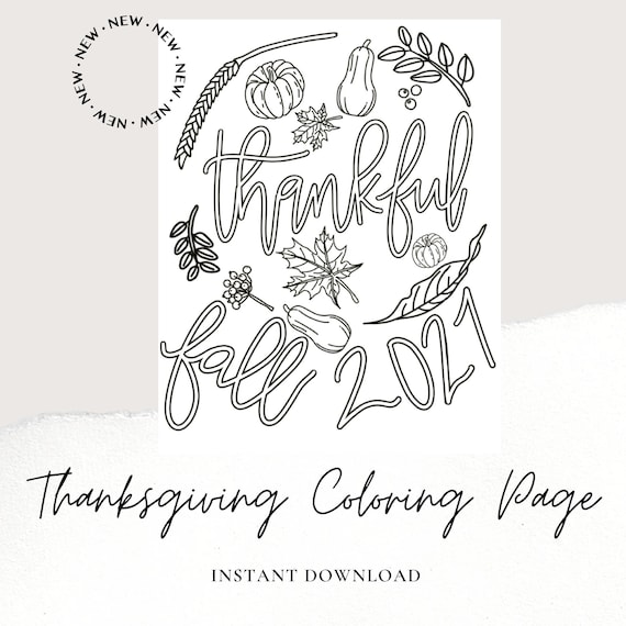 Printable thanksgiving coloring page fall coloring page printable coloring pages adult coloring pages printable thankful