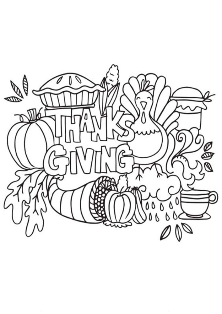 Free printable thanksgiving coloring pages