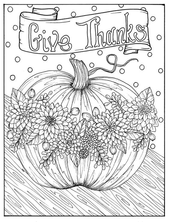 Pages fabulous fall digital downloads to color punpkins crows sunflowers gourds squirrel thanks autumn