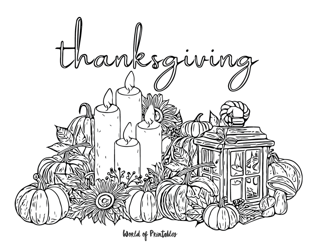 Best free thanksgiving coloring pages