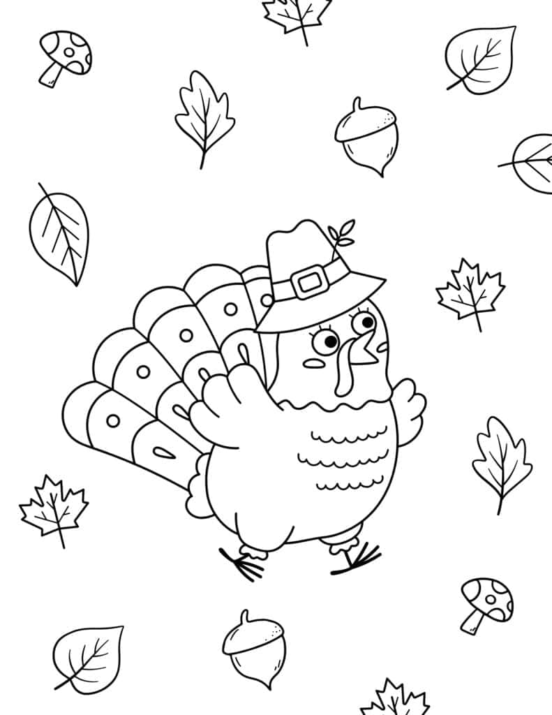 Free thanksgiving turkey coloring pages for kids