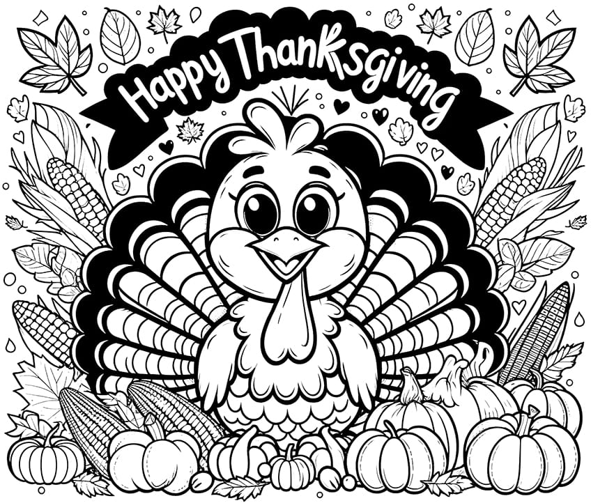 Thanksgiving coloring pages