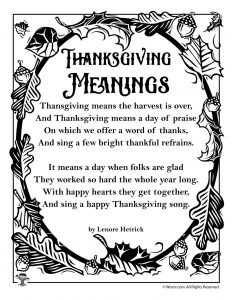 Thanksgiving kids poems woo jr kids activities childrens publishing