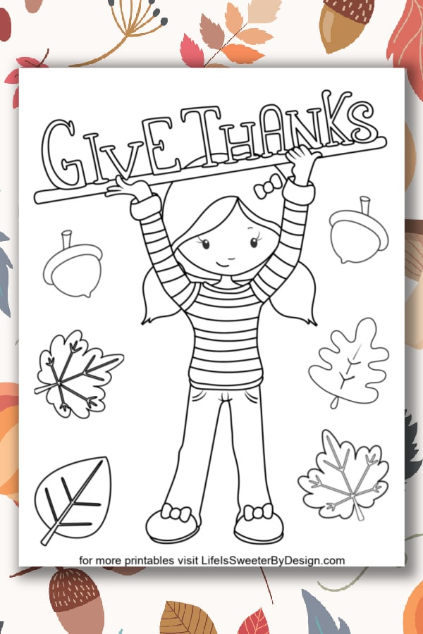 Thanksgiving coloring pages for kids