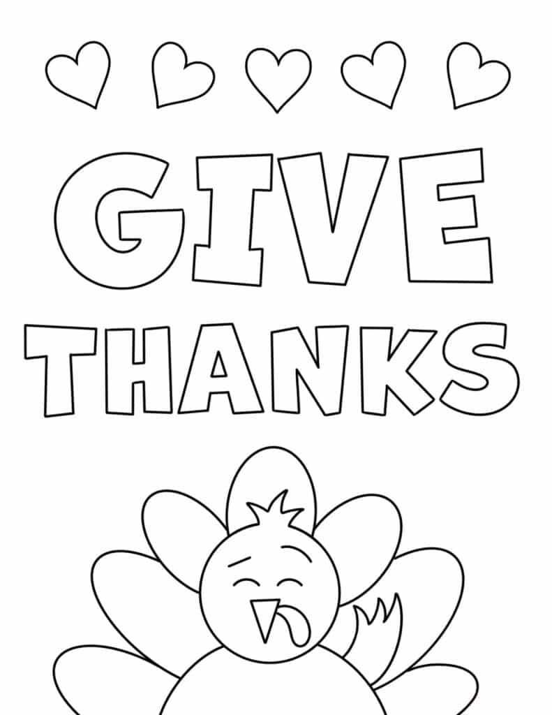 Free thanksgiving coloring pages for kids â the hollydog blog
