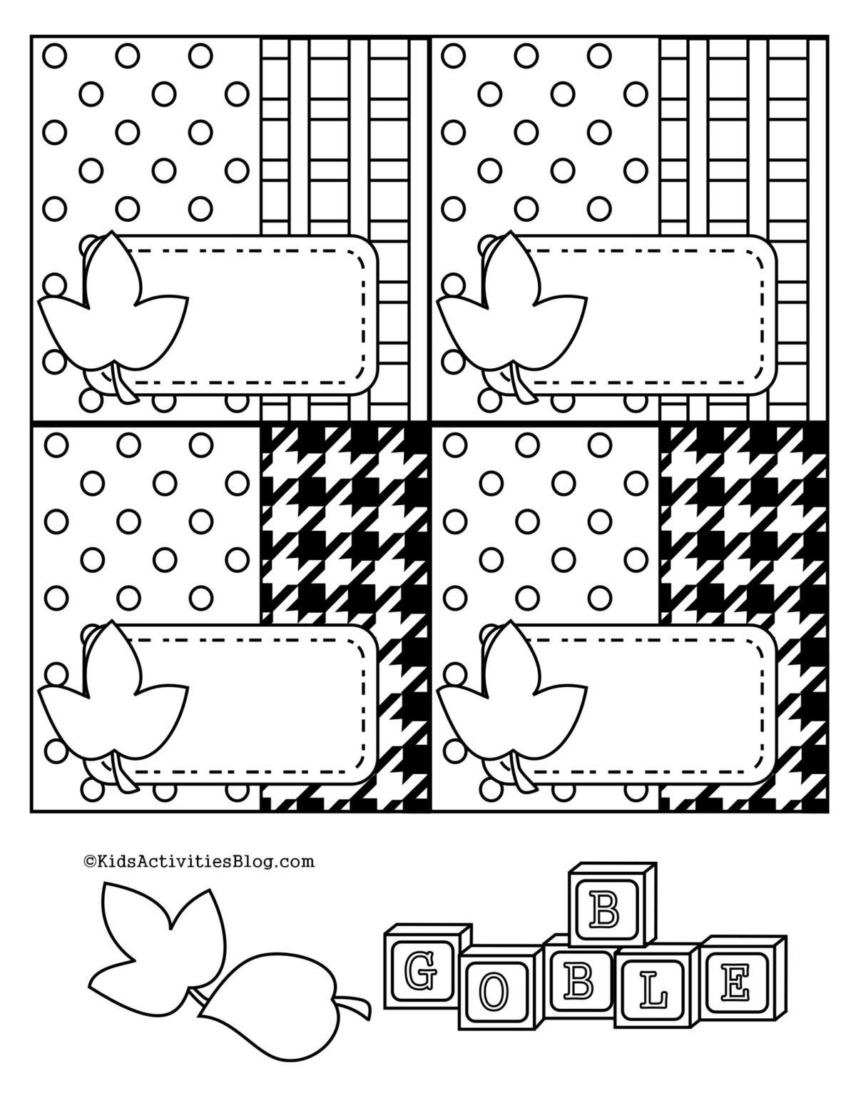 Festive print color thanksgiving dinner placemats for kids kids activities blog