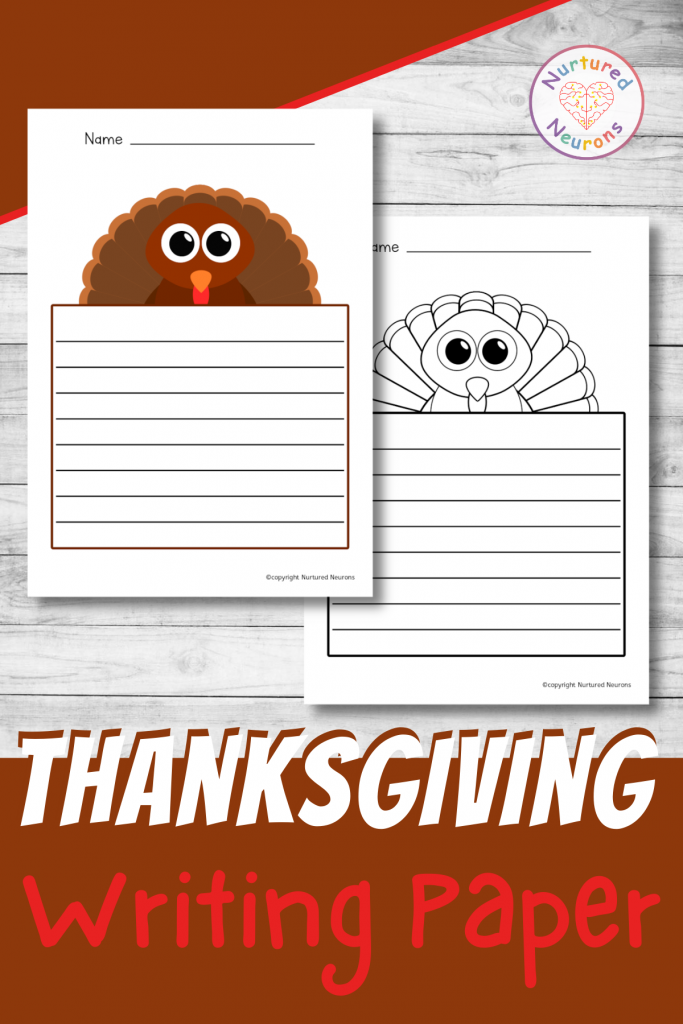 Printable thanksgiving writing paper pack