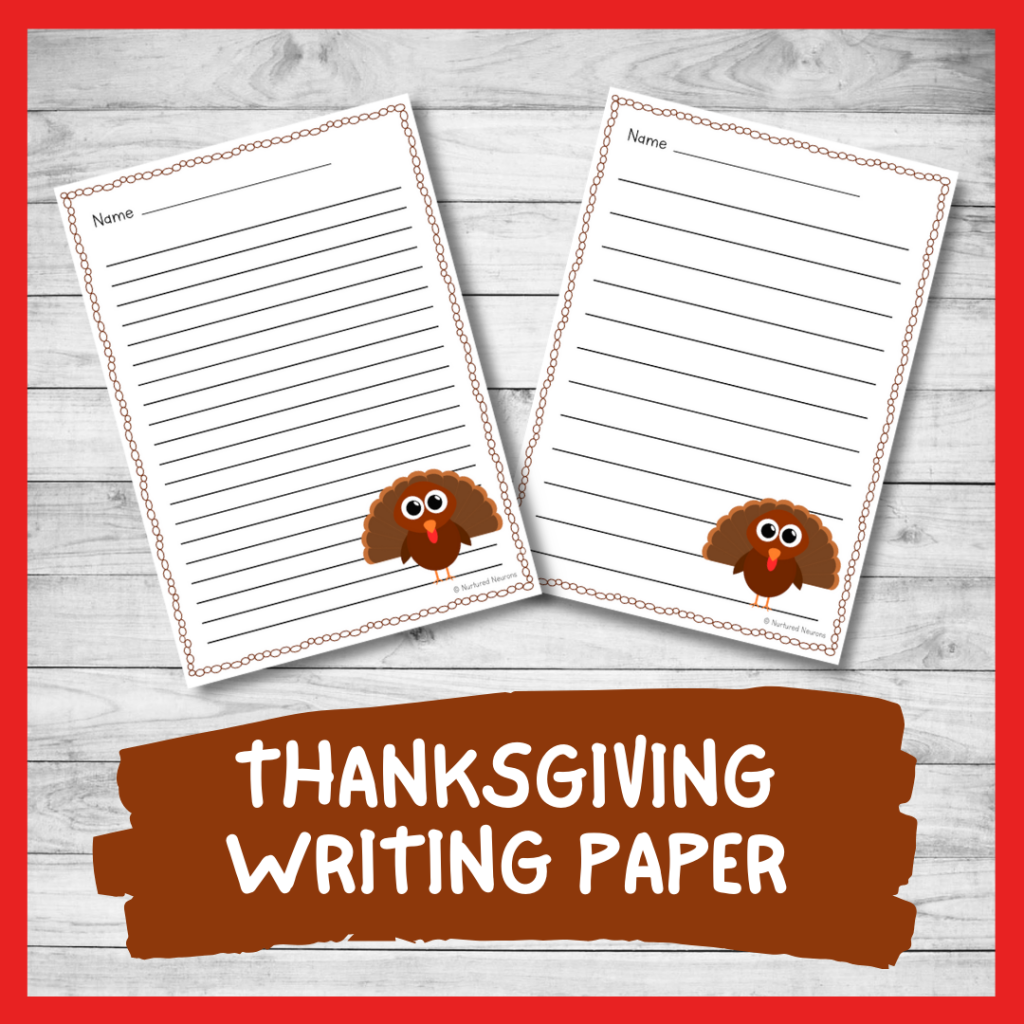 Differentiated thanksgiving writing paper
