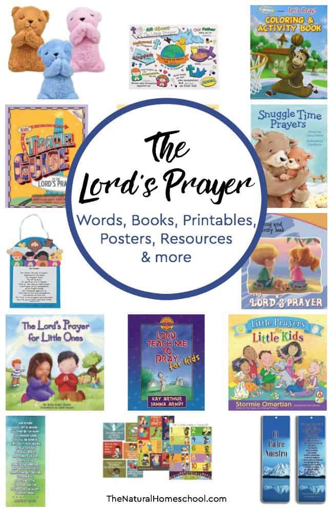 The lords prayer words books posters printables resources more