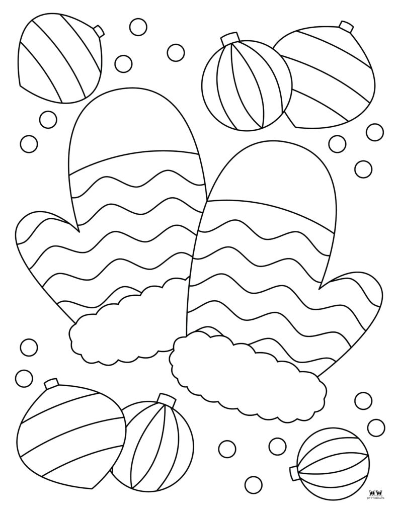 Mitten coloring pages templates